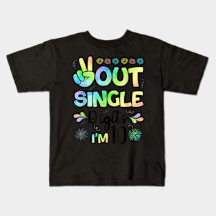 Peace Out Single Digits I'm 10 kids Kids T-Shirt